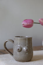 Load image into Gallery viewer, White Speckled Boob Mug #022
