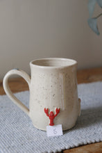 Load image into Gallery viewer, Lobster &amp; Lighthouse Mug + Oyster thumb rest🦞🌊🦪#015
