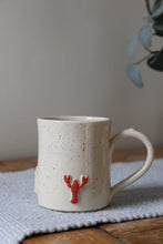 Load image into Gallery viewer, Lobster &amp; Lighthouse Mug + Oyster thumb rest🦞🌊🦪#019
