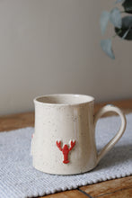 Load image into Gallery viewer, Lobster &amp; Lighthouse Mug + Oyster thumb rest🦞🌊🦪#020
