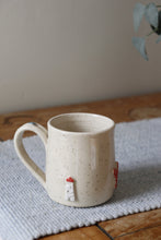 Load image into Gallery viewer, Lobster &amp; Lighthouse Mug + Oyster thumb rest🦞🌊🦪#021

