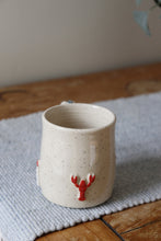 Load image into Gallery viewer, Lobster &amp; Lighthouse Mug + Oyster thumb rest🦞🌊🦪#021
