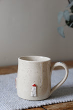 Load image into Gallery viewer, Lobster &amp; Lighthouse Mug + Oyster thumb rest🦞🌊🦪#021
