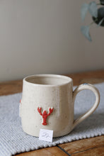 Load image into Gallery viewer, Lobster &amp; Lighthouse Mug + Oyster thumb rest🦞🌊🦪#022

