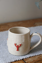 Load image into Gallery viewer, Lobster &amp; Lighthouse Mug + Oyster thumb rest🦞🌊🦪#022
