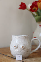 Load image into Gallery viewer, White Speckled Boob Mug 💕#012
