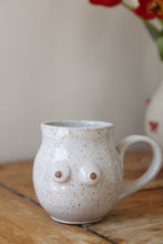 Load image into Gallery viewer, White Speckled Boob Mug 💕#012
