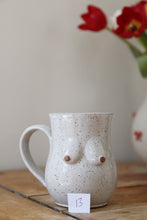 Load image into Gallery viewer, White Speckled Boob Mug 💕#013
