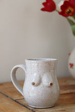 Load image into Gallery viewer, White Speckled Boob Mug 💕#013
