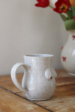 Load image into Gallery viewer, White Speckled Boob Mug 💕#013
