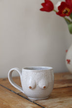 Load image into Gallery viewer, White Speckled Boob Mug (Small) 💕#015
