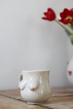 Load image into Gallery viewer, Cream Speckled Boob Espresso Mug💕#029
