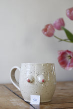 Load image into Gallery viewer, Cream Speckled Boob Mug #050
