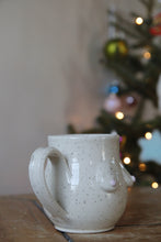 Load image into Gallery viewer, Cream Speckled Boob Mug #001
