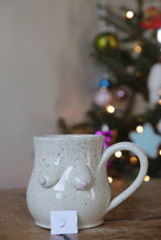 Load image into Gallery viewer, Cream Speckled Boob Mug #002
