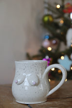 Load image into Gallery viewer, Cream Speckled Boob Mug #002
