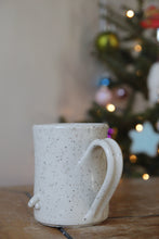 Load image into Gallery viewer, Cream Speckled Penis Mug #004
