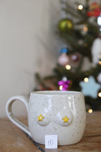 Load image into Gallery viewer, Cream Speckled Boob + Star Nips Mug⭐️ #010
